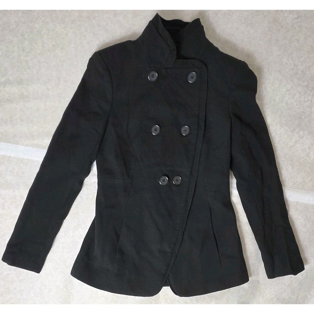 100% Wool Ann Taylor Double Breast Blazer Jacket Sz 4